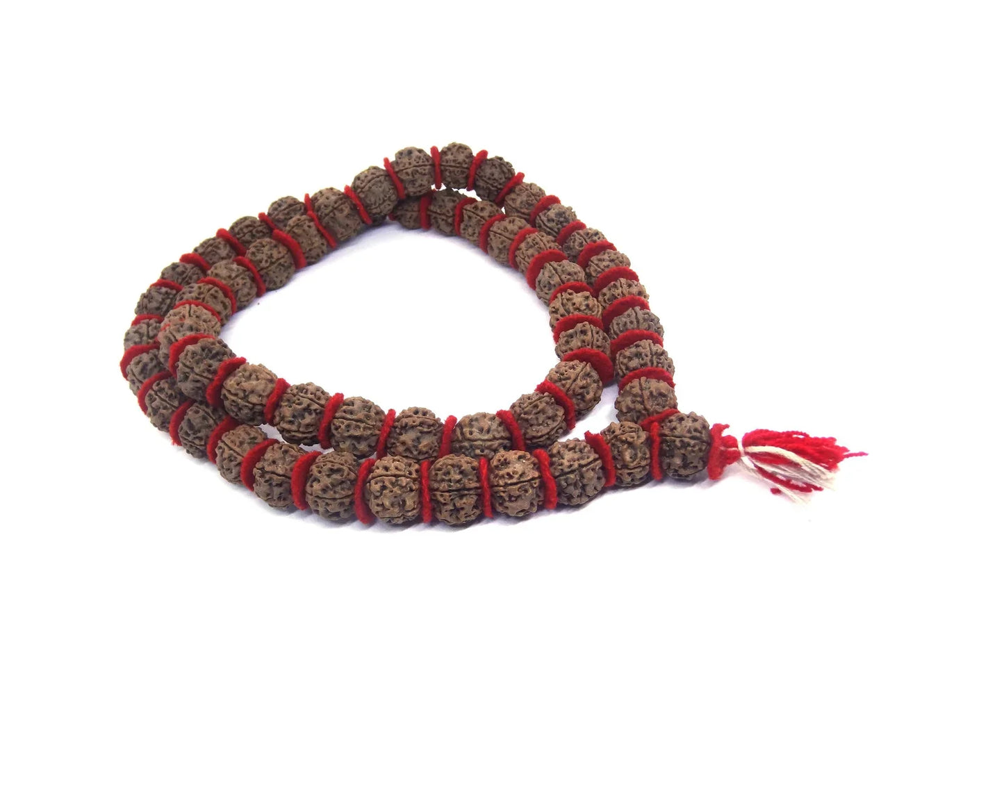 5 Mukhi Rudraksha Kantha / Mala Nepali 54 +1 Beads